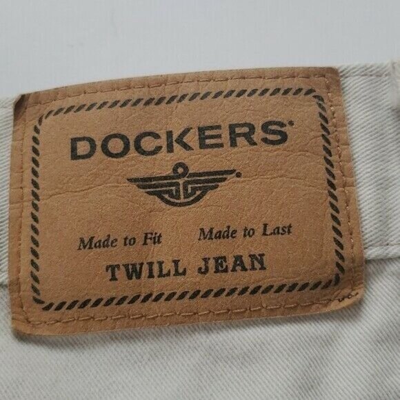 Dockers Men's Light Tan Twill Regular Fit Straight Leg Jeans Pants Size 34 x 34 - Picture 9 of 13